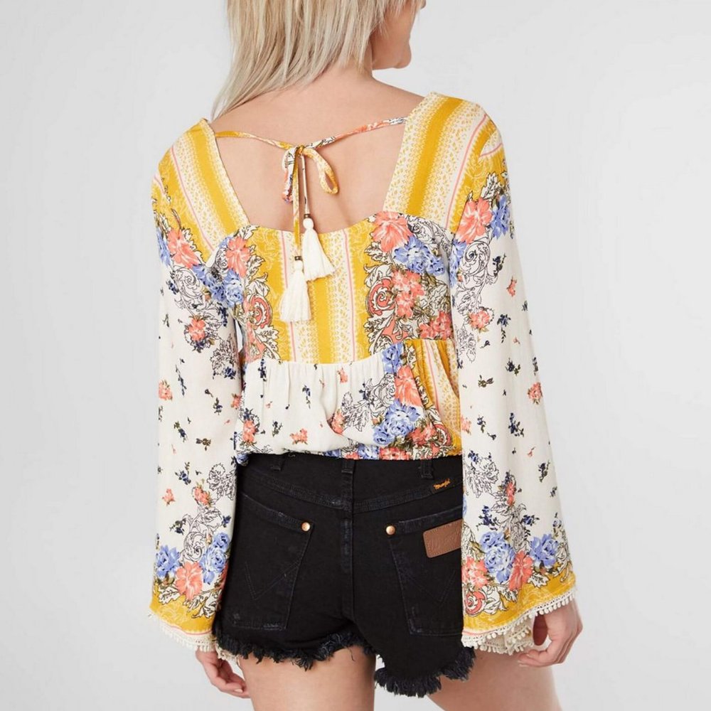Coco + Jaimeson Boho Crop Top Blouse - image 8